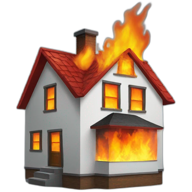 House on fire emoji