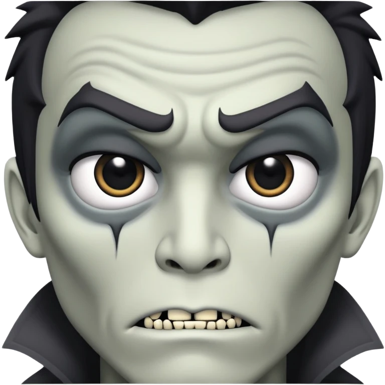 small Rick Astley head sideways that is gray and his face is completely covered in black with anime animated monster zombie eyes emoji