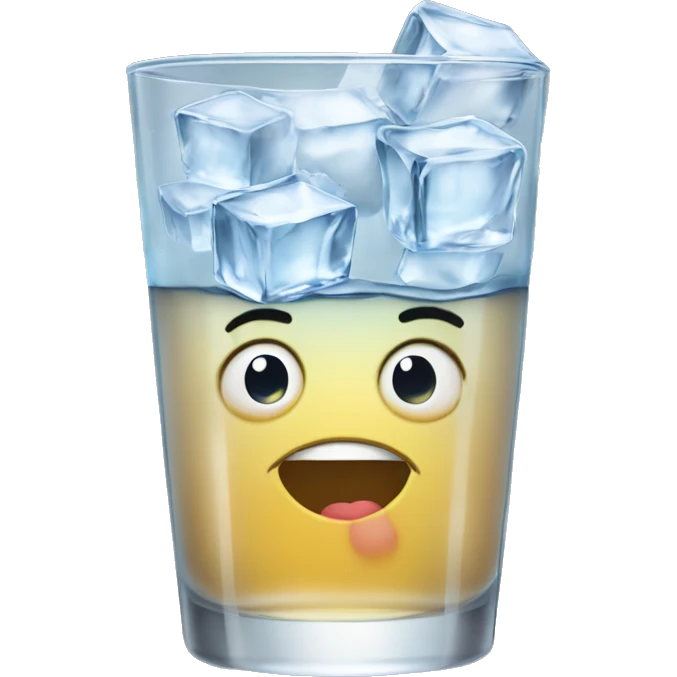Glass of ice cold water  emoji