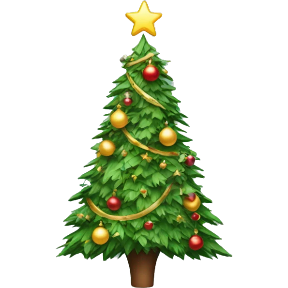 Christmas tree, decorated  emoji