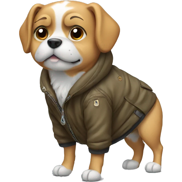Dog wearing jacket  emoji