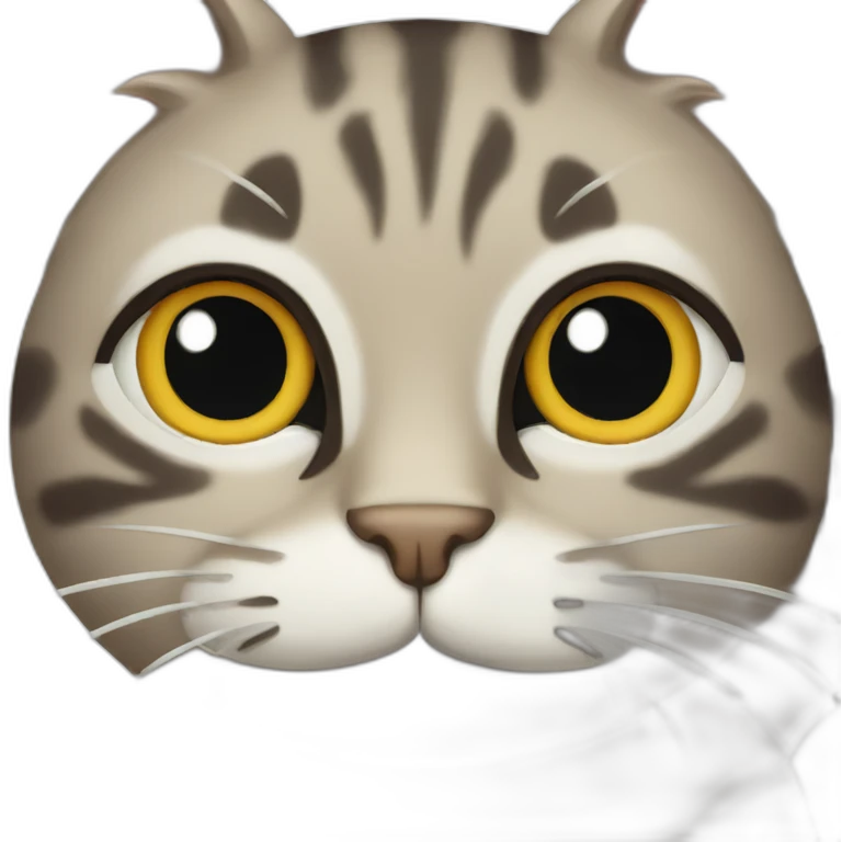 Big eyed smiling cat emoji