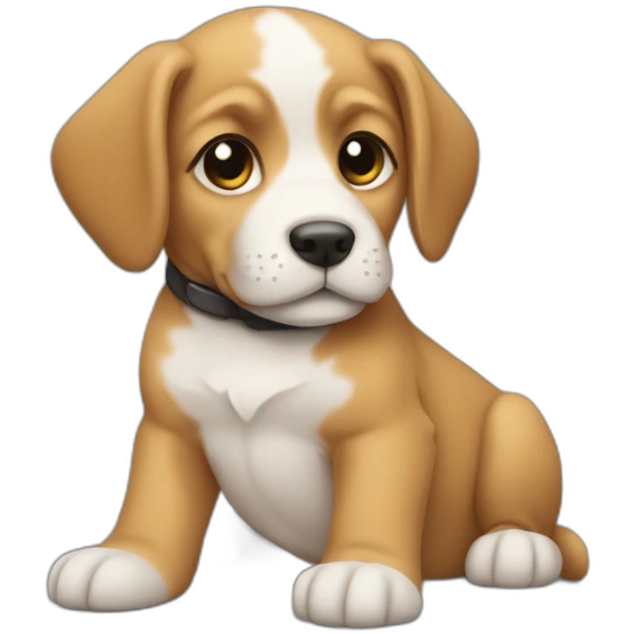 puppy that sits in front of dashboard emoji