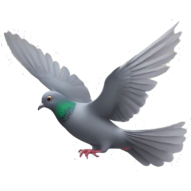 Pigeon flying emoji
