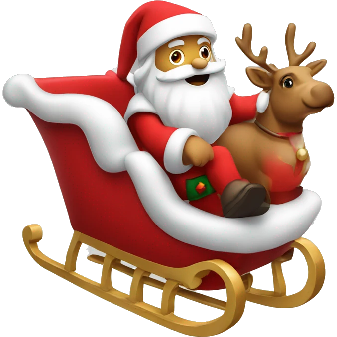 Santa in red sleigh emoji