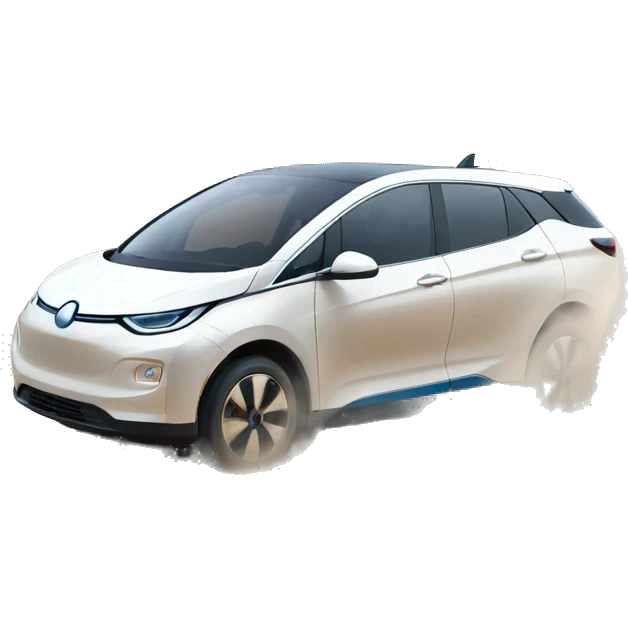 EV car leaving a dust trail emoji