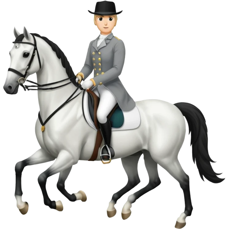 lipizzaner horse & rider emoji