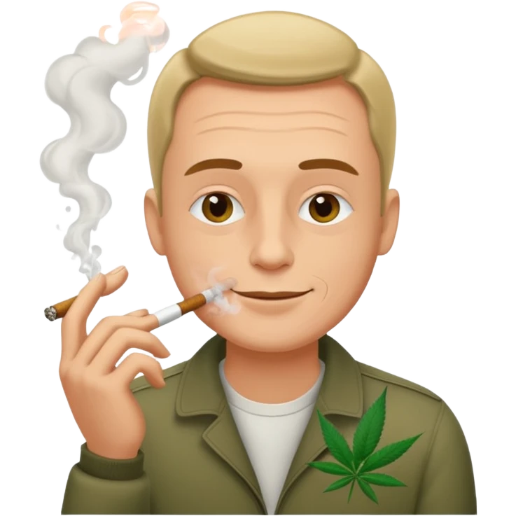 Emoji of Vytautas Eismontas smoking weed emoji