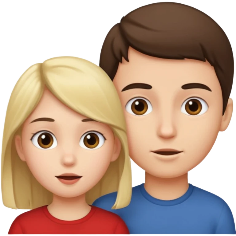 Girl giving boy head emoji