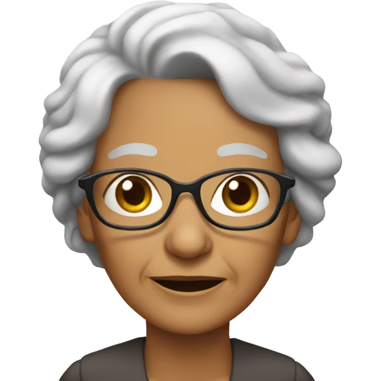 old woman with glasses emoji