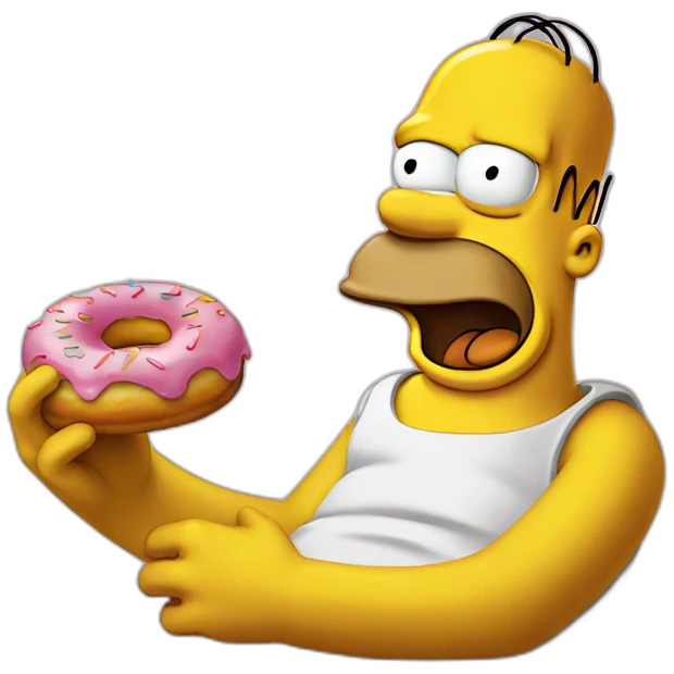 Homer simpson eating a donut emoji