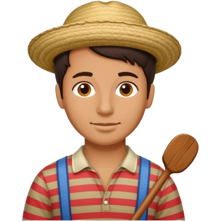 Gondolier striped shirt emoji
