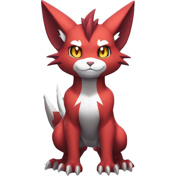  Kawaii Edgy Cool Beautiful Guilmon-Torracat-Zoroark full body emoji
