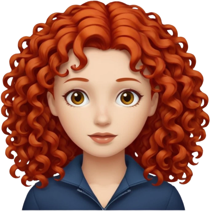 female curly red hair emoji