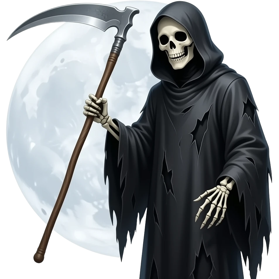 Grim reaper with scythe emoji