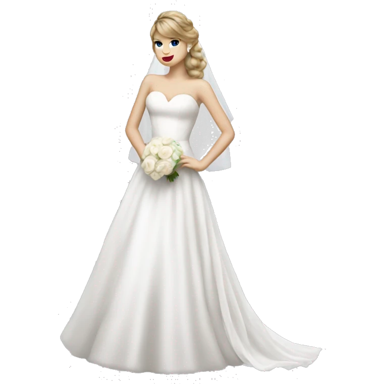 Taylor Swift dressed as a bride emoji