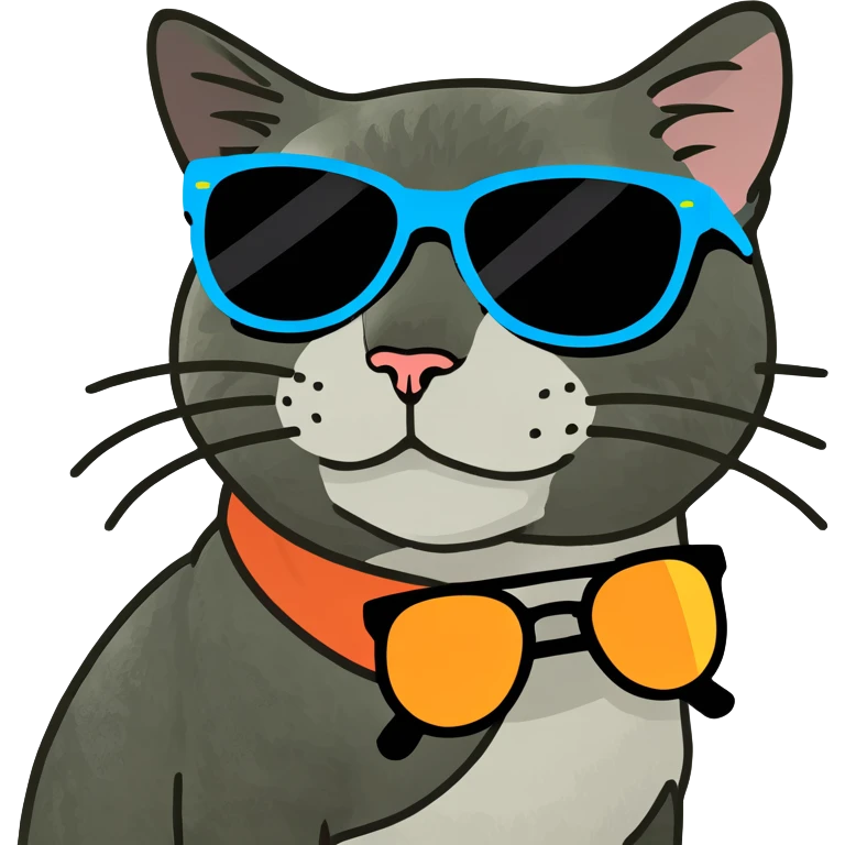 Cat with sunglasses emoji