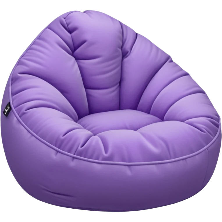White beanbag with a light purple tint  emoji