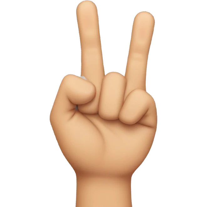 Holding three fingers emoji