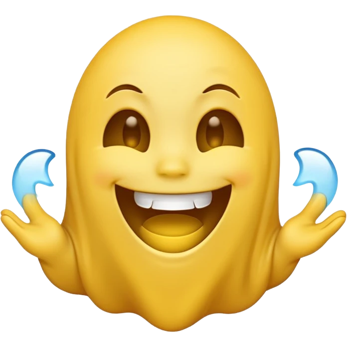 Emojis qui rigole fusionné avec l’emojis fantôme 👻 emoji