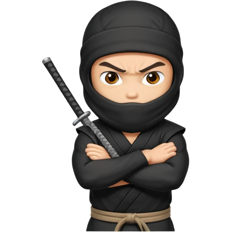 angry ninja with arms crossed emoji