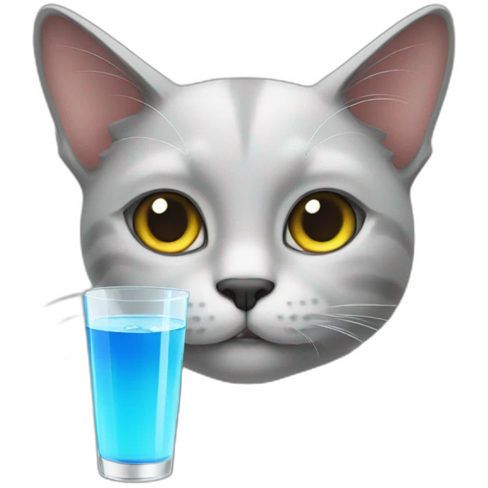 The cat drinks vodka emoji