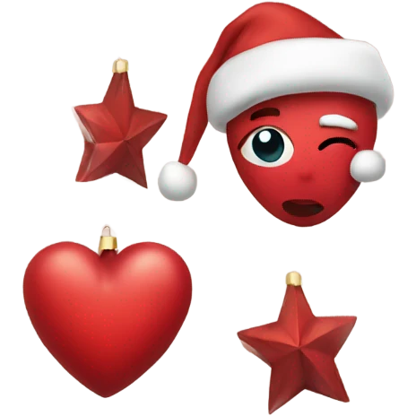 Christmas heart emoji