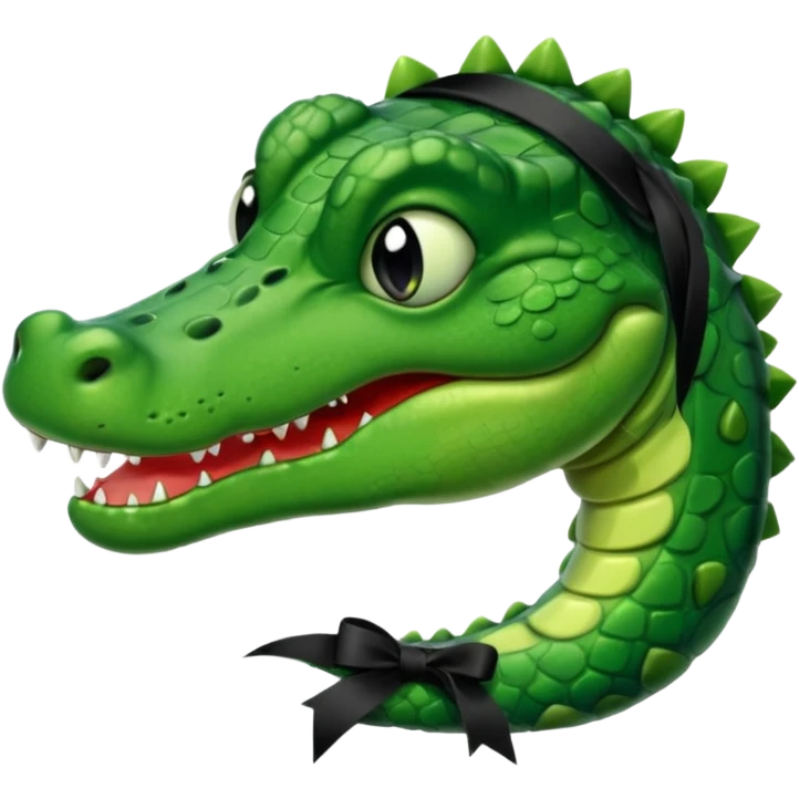 foto do jacaré de luto emoji