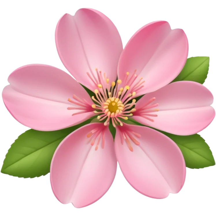 A bright spring blossom with soft pink petals opening gently emoji