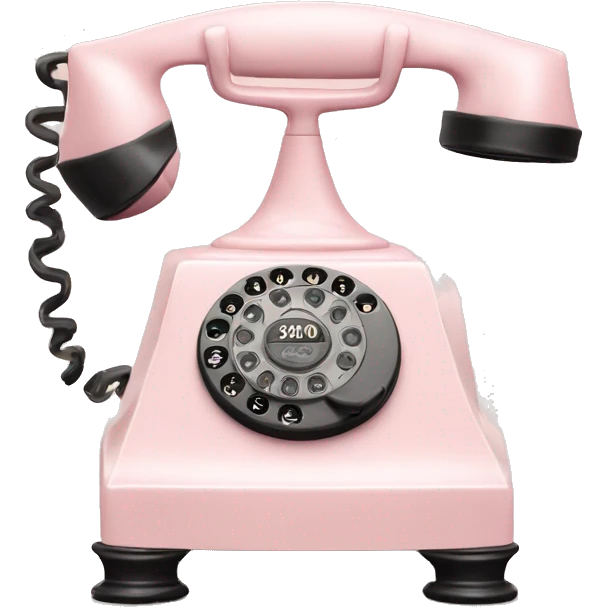 Pale pink 20th century telephone emoji