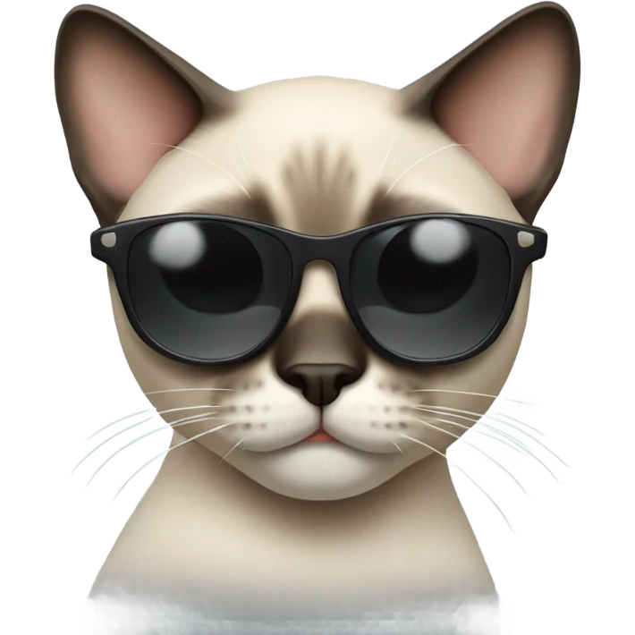 Siamese cat with sunglasses  emoji