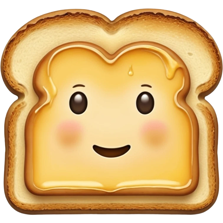 a slice of toast with butter melting on top emoji