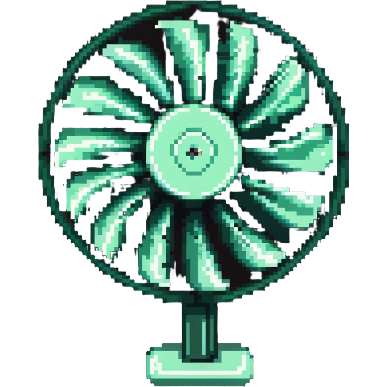oscillating fan with spinning blades emoji
