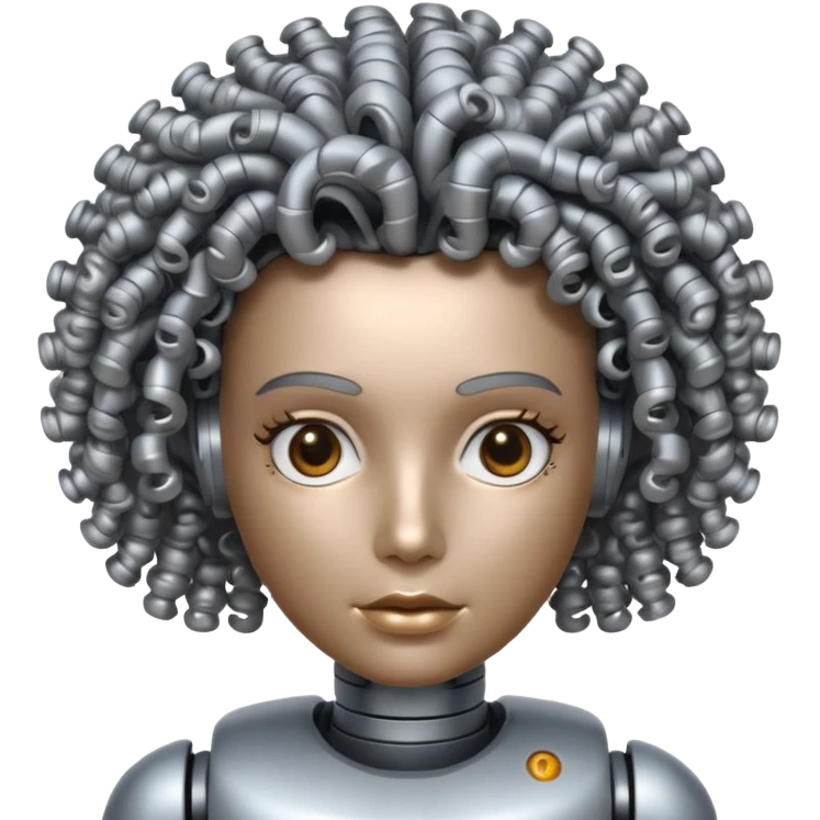 robot curly hair emoji