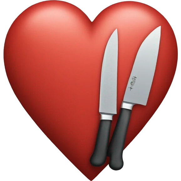 Heart with knife  emoji