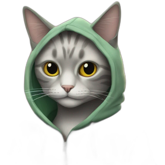 a cat with a nirvana hooodie on a street hes cool af he is also an emblem  emoji