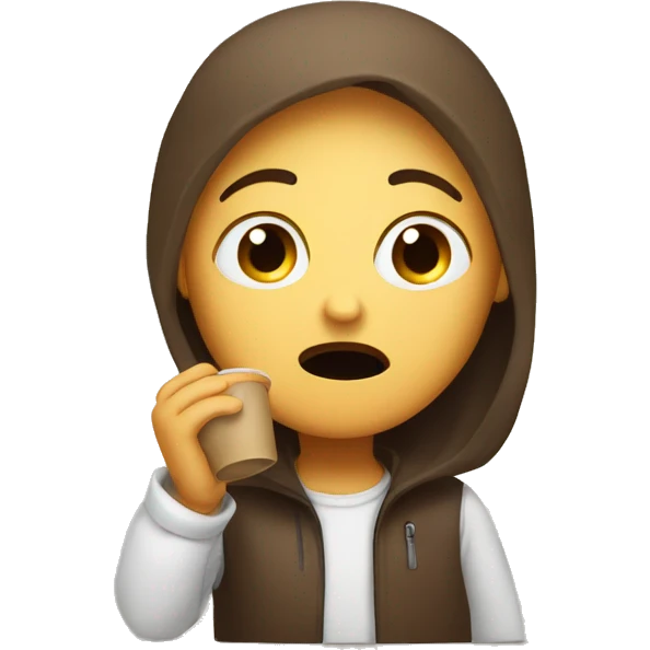 Begging for coffee emoji