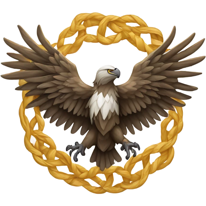 can you generate a logo representing a swarm of eagles' claws and wings. emoji