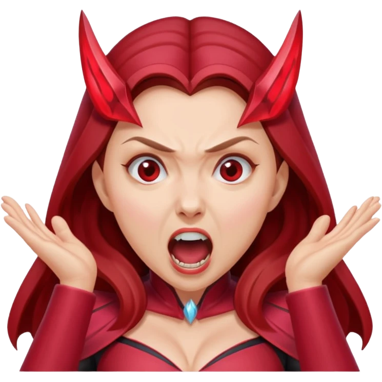 Scarlet Witch screaming emoji