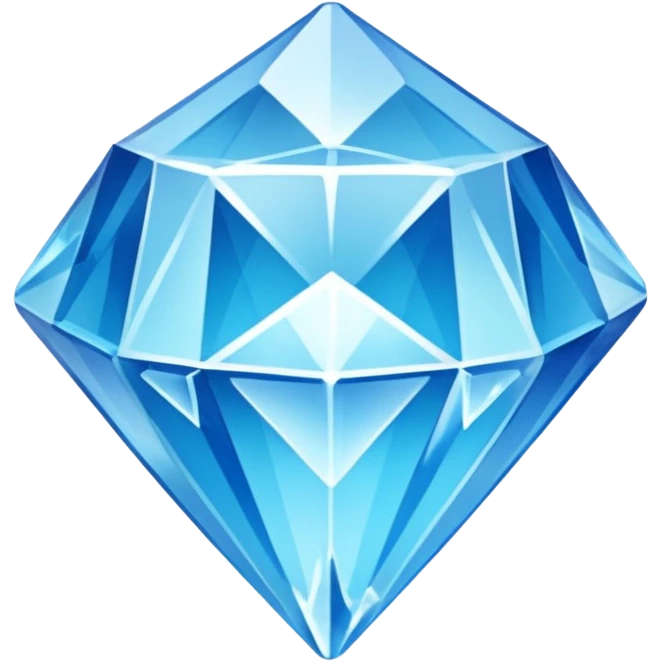 Blue Gem with an Ice Flake Inside emoji