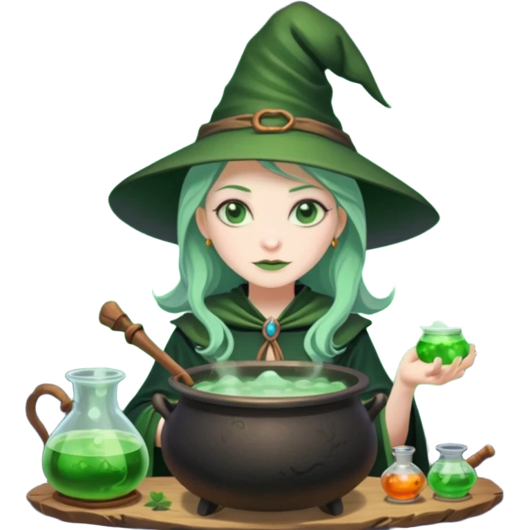 green witch cooking potion emoji