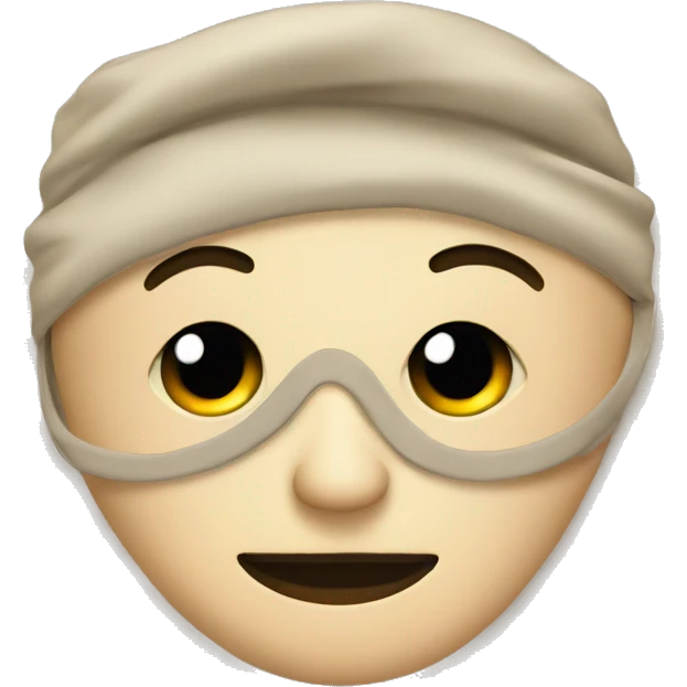 Beige sleep mask emoji
