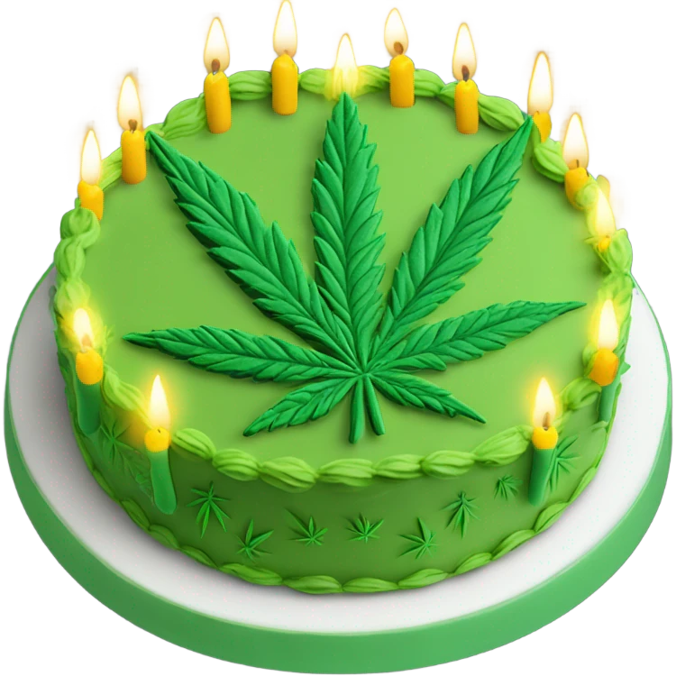 Marijuana birthday  emoji