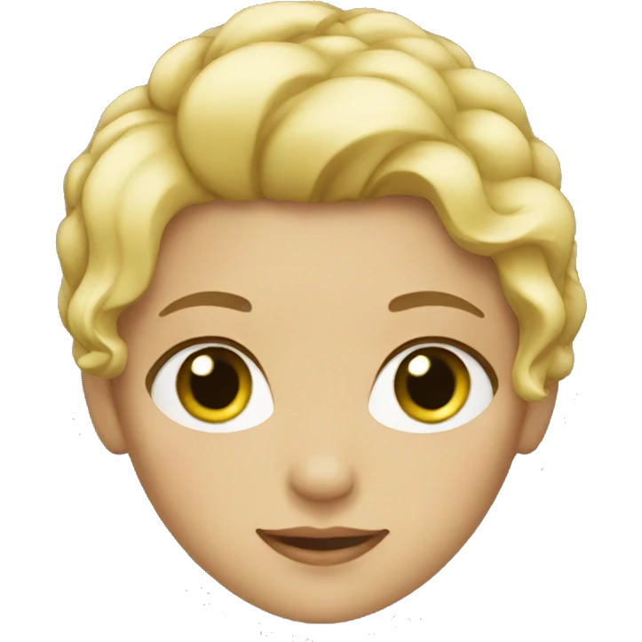 girl with blond hair green eyes emoji