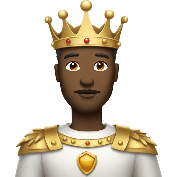white king with crown emoji