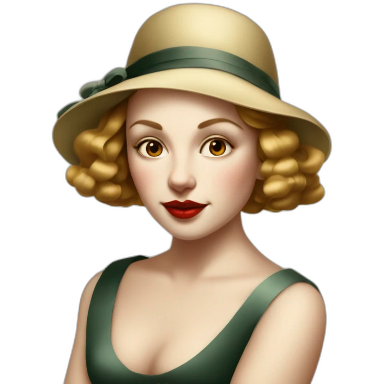 A girl in thé style of tamara de lempicka  emoji