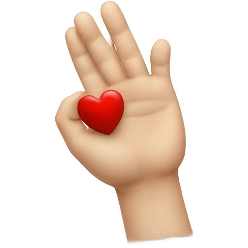 Metà cuore con la mano emoji