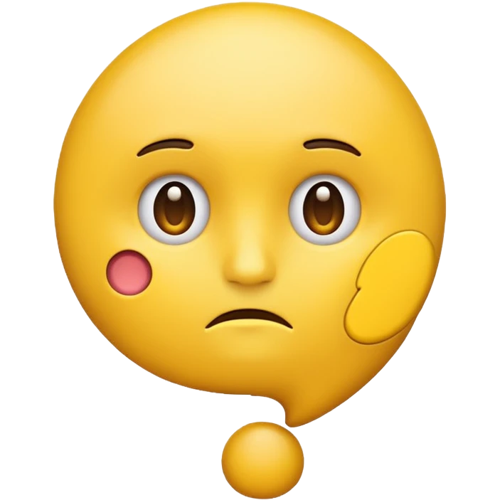 questioning face emoji, with a question mark above head emoji