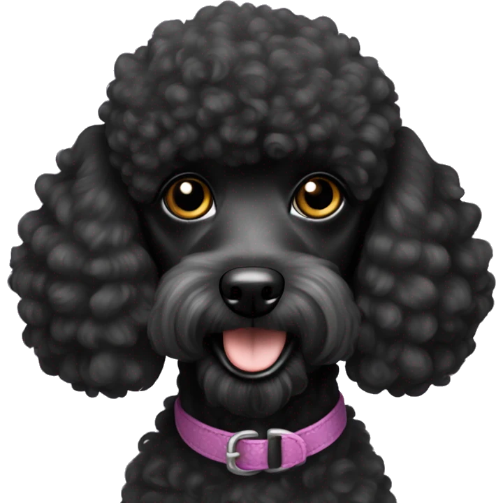 Black mini poodle emoji