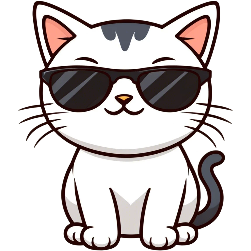 Cat with sunglasses emoji